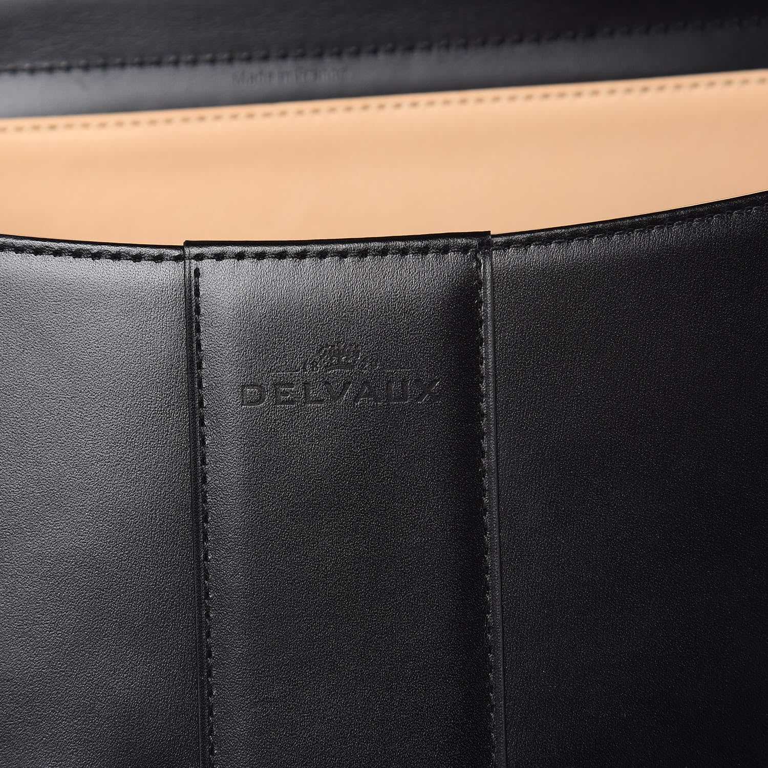 Delvaux Calfskin MM L'Humour Brillant Satchel Black 7 of 11