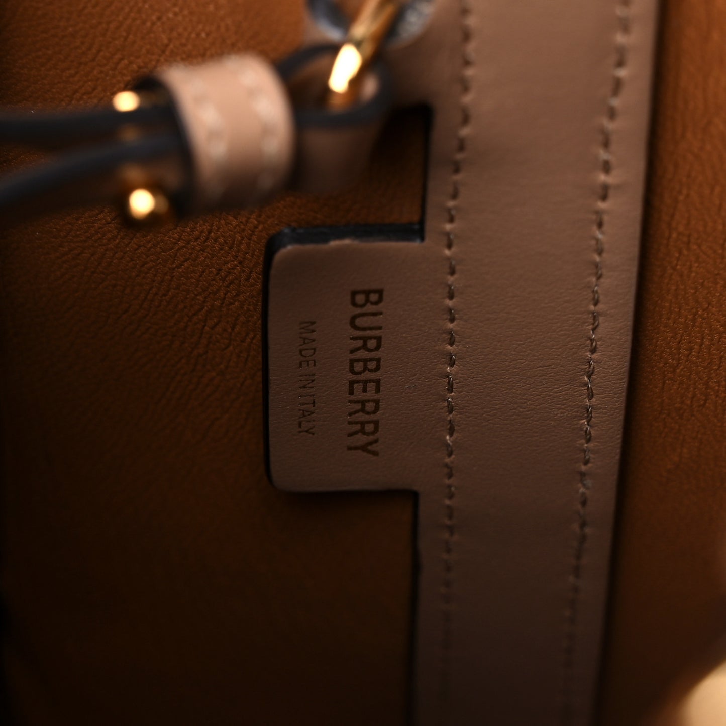 Calfskin Small Peggy Bucket Bag Cream