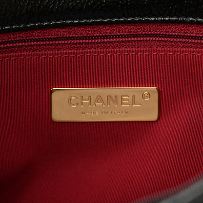 Chanel Shiny Crumpled Calfskin Quilted Large Chanel 19 Flap Black 6 of 11