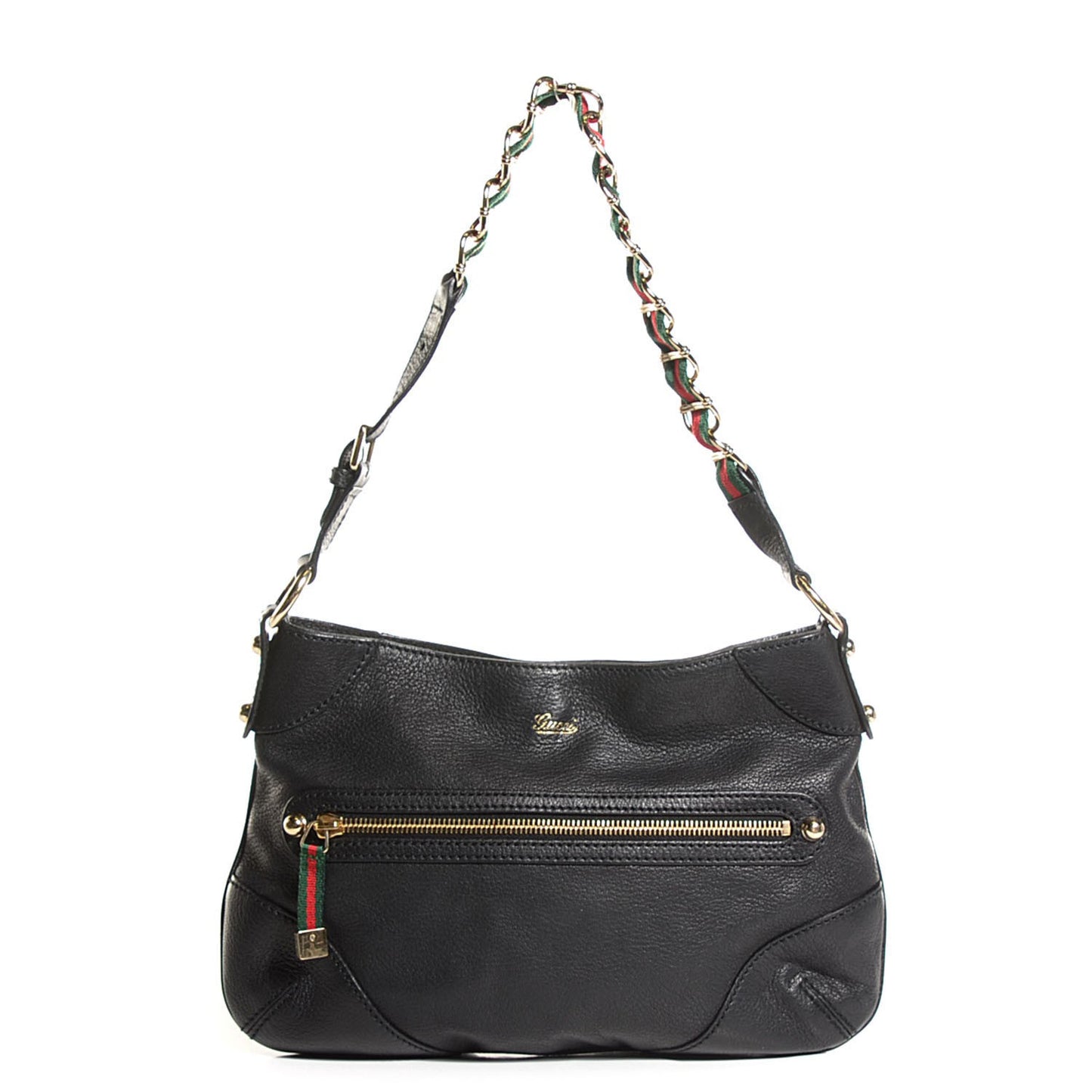 Leather Small Capri Shoulder Bag Black