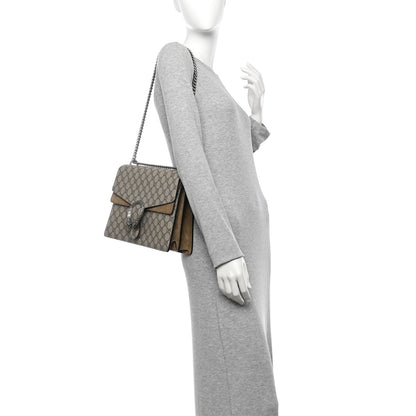 Gucci GG Supreme Monogram Medium Dionysus Shoulder Bag Taupe 2 of 13
