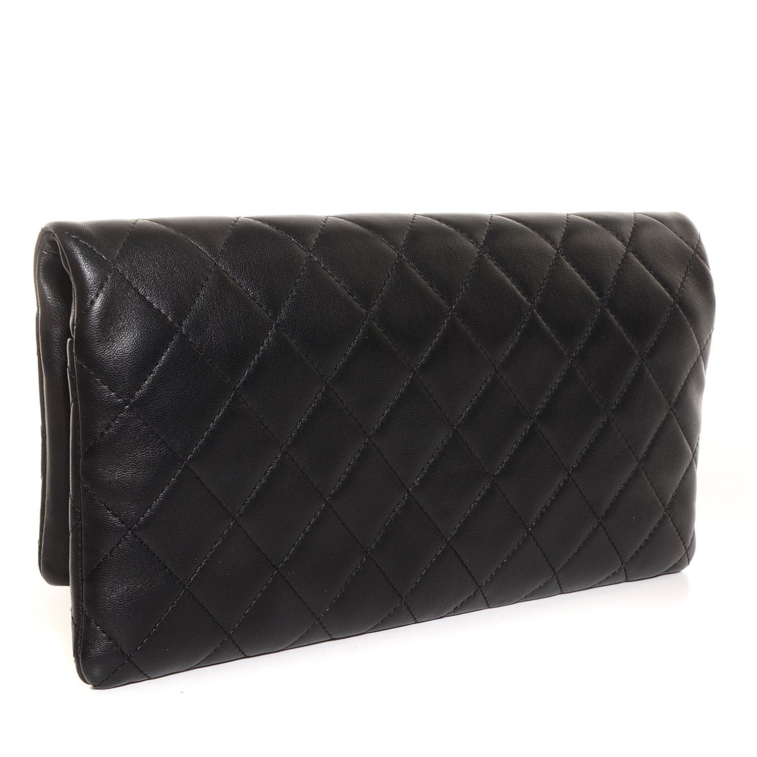 Chanel Lambskin Quilted Beauty Clutch Bag Black 3 of 8