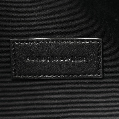 Saint Laurent Crinkled Calfskin Mixed Matelasse Triquilt Monogram Clutch Black 6 of 9