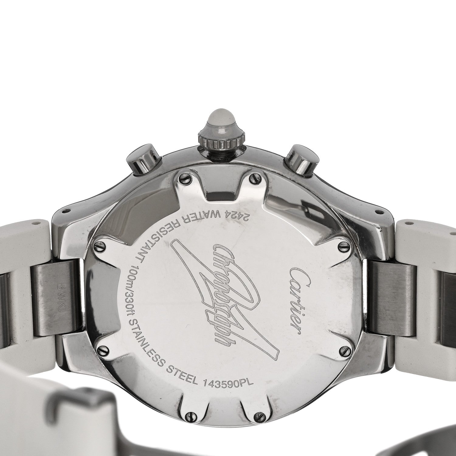 Cartier Stainless Steel Rubber 38mm Must 21 Chronoscaph Quartz Watch 4 of 4