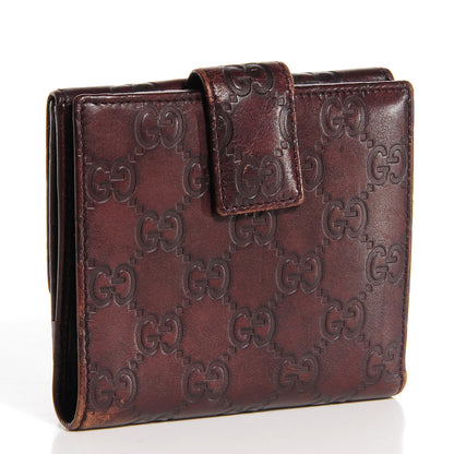Gucci Guccissima Metal Bar French Flap Wallet Dark Chocolate 3 of 8