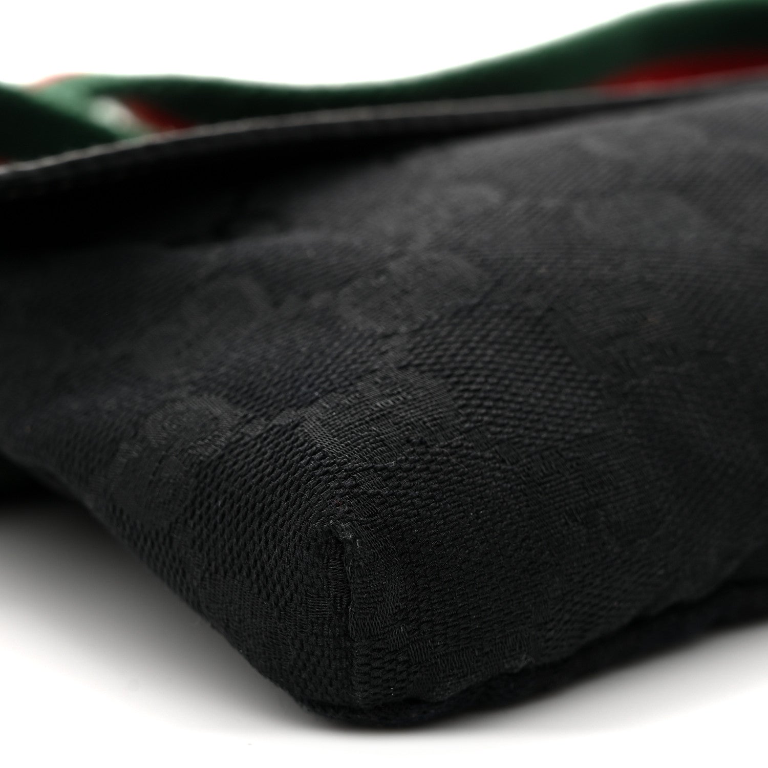Gucci Monogram Web Belt Pouch Bag Black 10 of 14