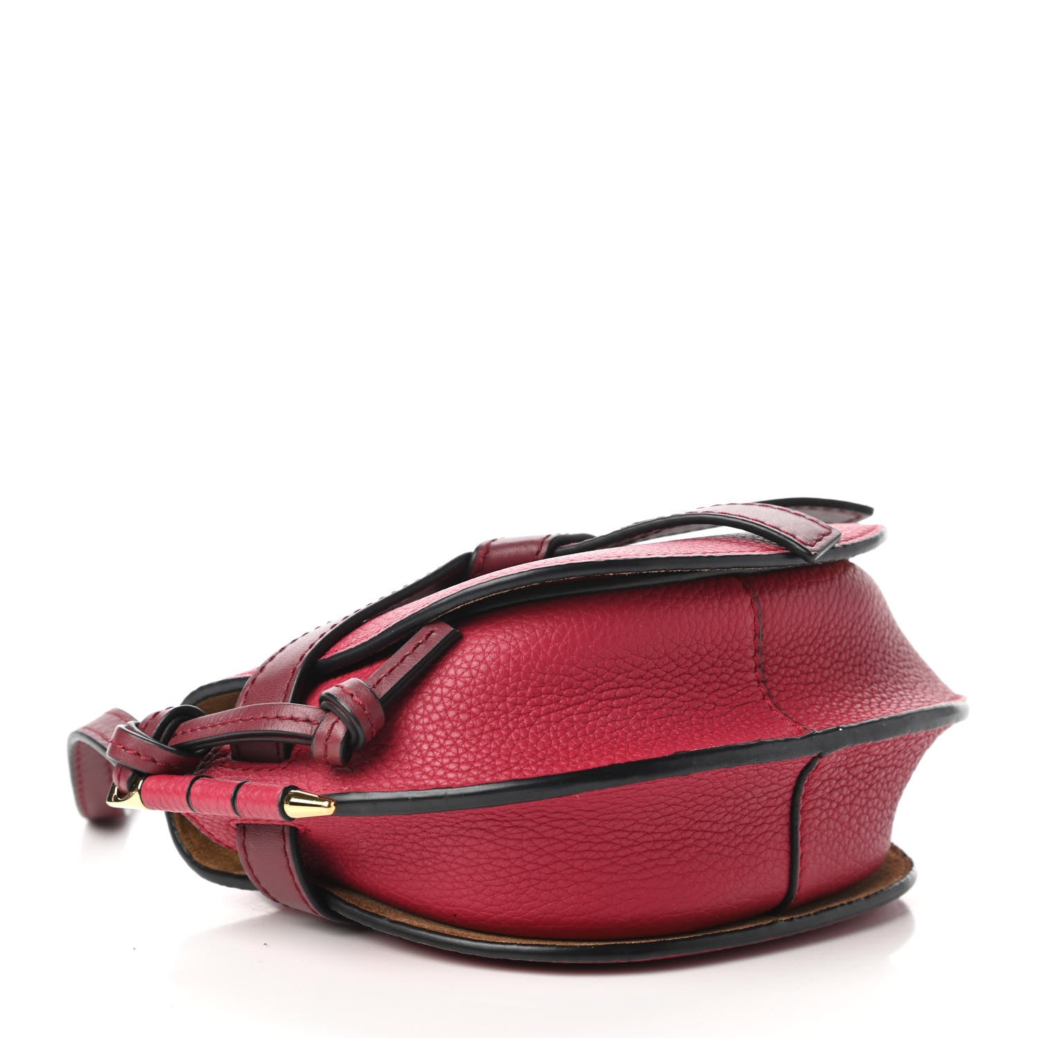 Loewe Grained Calfskin Mini Gate Crossbody Bag Raspberry Wine 4 of 10