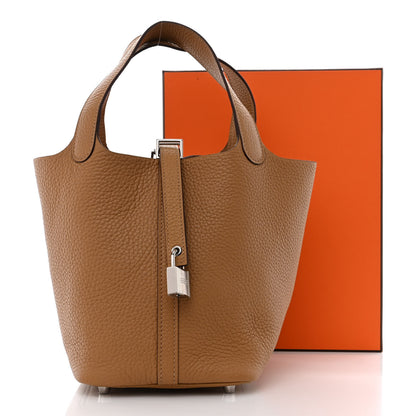 Hermes Taurillon Clemence Picotin Lock 18 PM Biscuit 3 of 11
