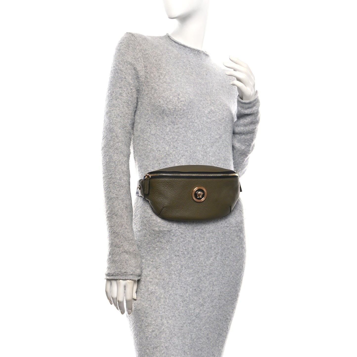 Grained Calfskin Vanitas Medea Belt Bag Khaki