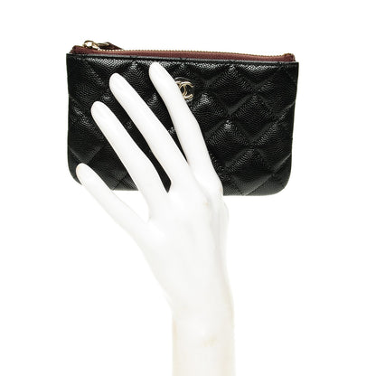 Chanel Caviar Quilted Small Cosmetic Case Black 2 of 8