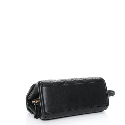 Chanel Shiny Sheepskin Quilted Small Trapezio Flap Black 4 of 7