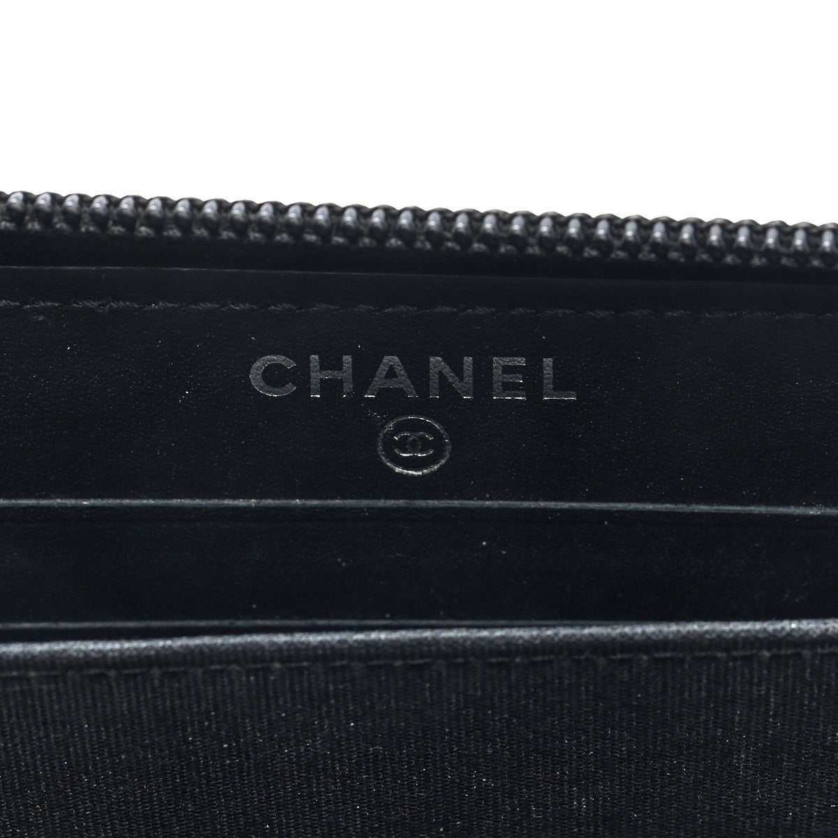 Chanel Caviar Quilted Small Boy Zip Around Wallet Black 6 of 8