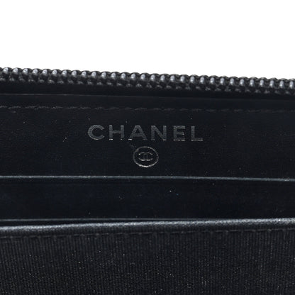 Chanel Caviar Quilted Small Boy Zip Around Wallet Black 6 of 8