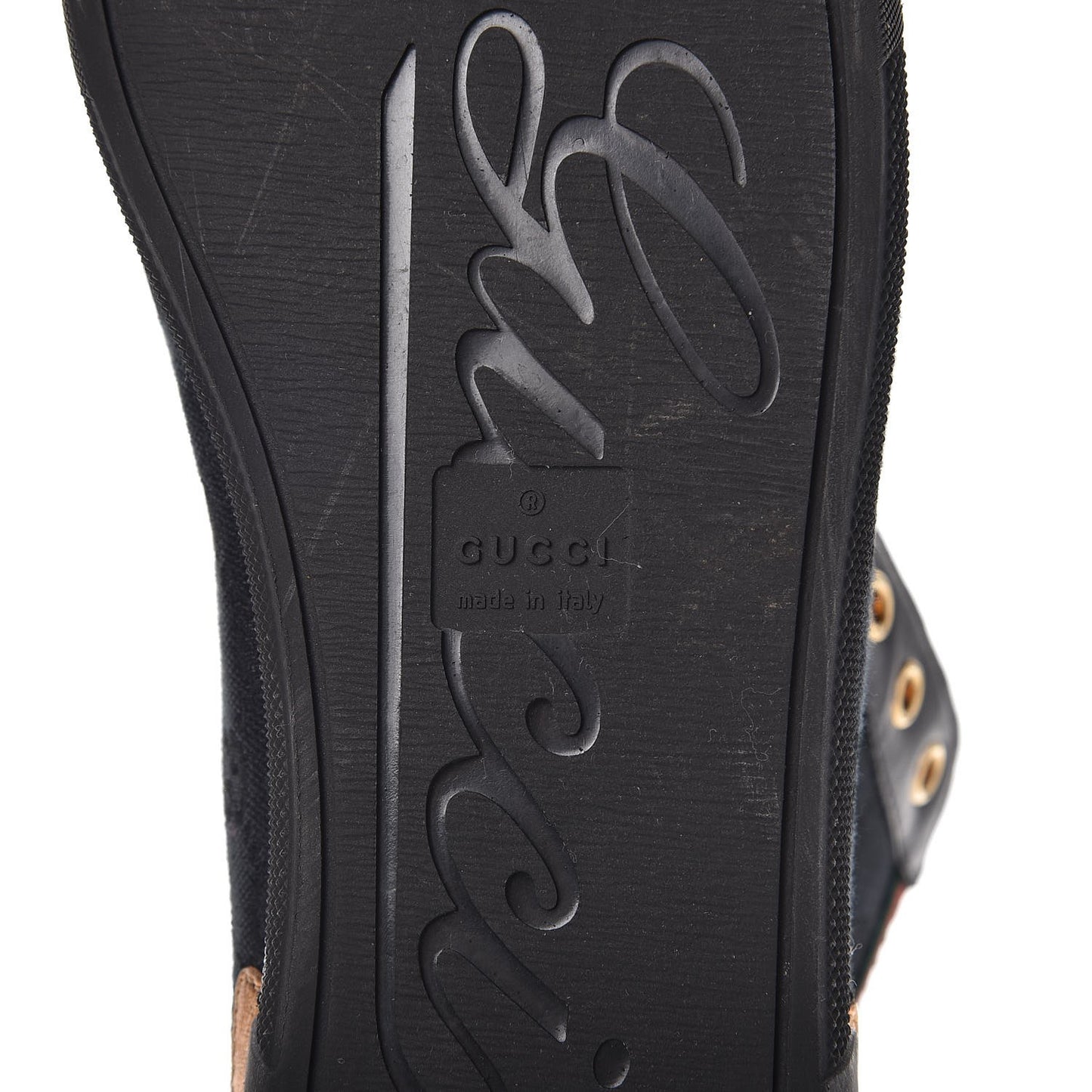GG Monogram Barcelona Web High Top Sneakers 39 Black