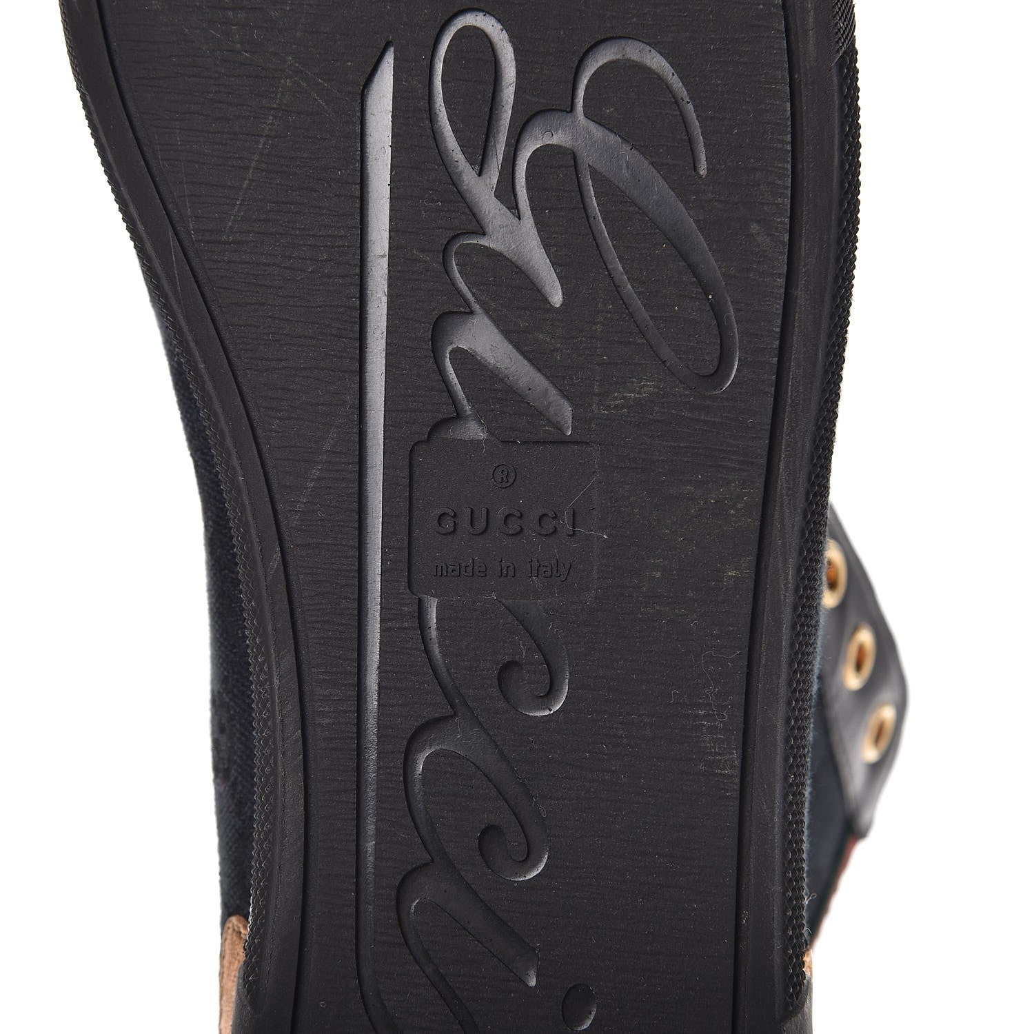 Gucci GG Monogram Barcelona Web High Top Sneakers 39 Black 11 of 12