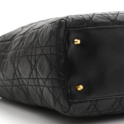 Christian Dior Lambskin Cannage Large Lady Dior Black 8 of 9