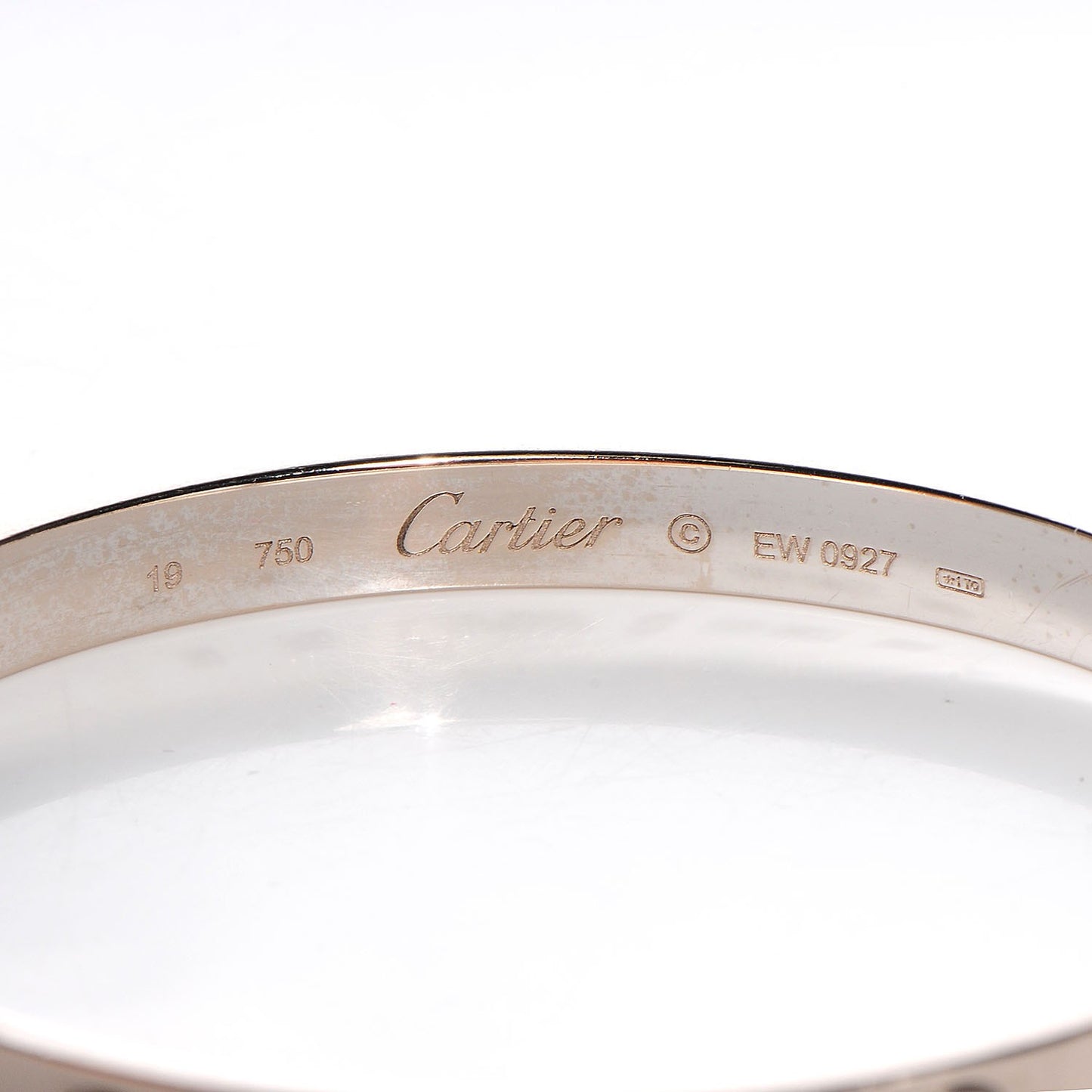 18K White Gold LOVE Bracelet 19