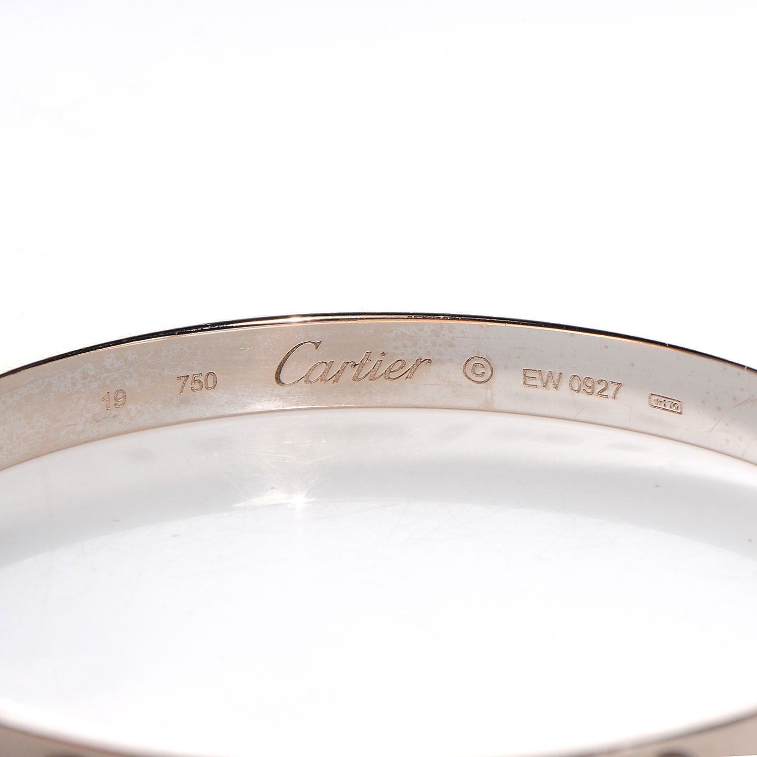 Cartier 18K White Gold LOVE Bracelet 19 4 of 5