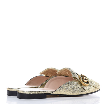 Gucci Galassia Womens GG Marmont Fringe Slippers 37.5 Platino 4 of 11