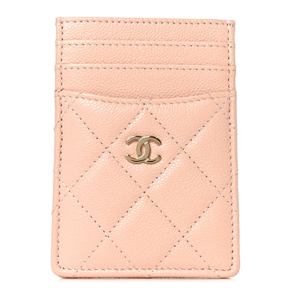 Chanel Caviar Quilted Vertical Card Holder  Light Pink 1 of 8