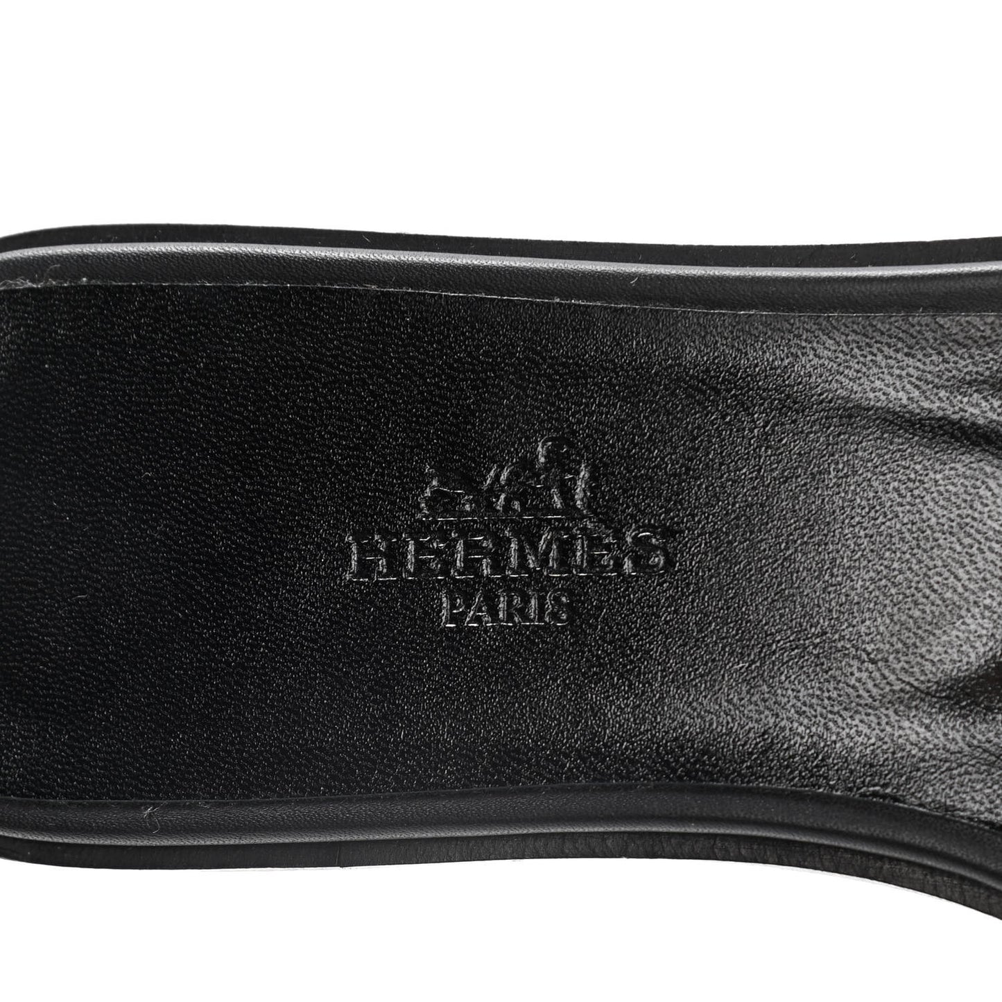 Calfskin Pique Oran Sandals 36.5 Black