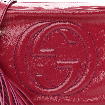 Gucci Soft Patent Small Soho Disco Bag Bright Bougainvillea 8 of 11