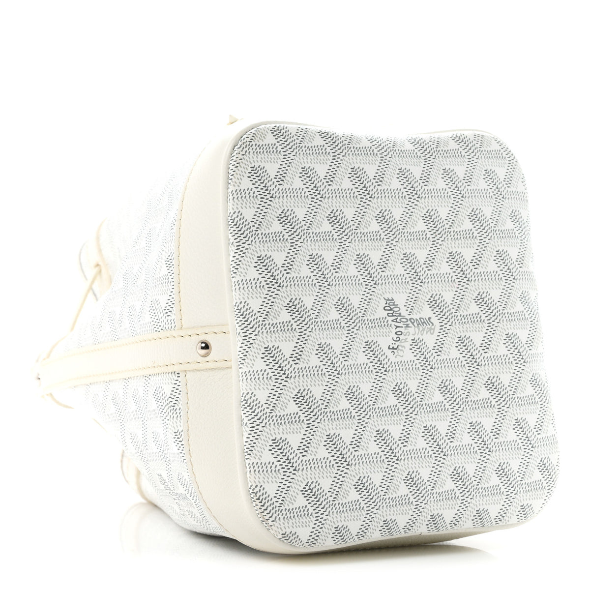 Goyardine Petit Flot Bucket Bag PM White