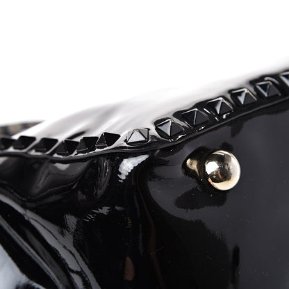 Valentino Garavani Patent Medium Rockstud Tote Black 11 of 20
