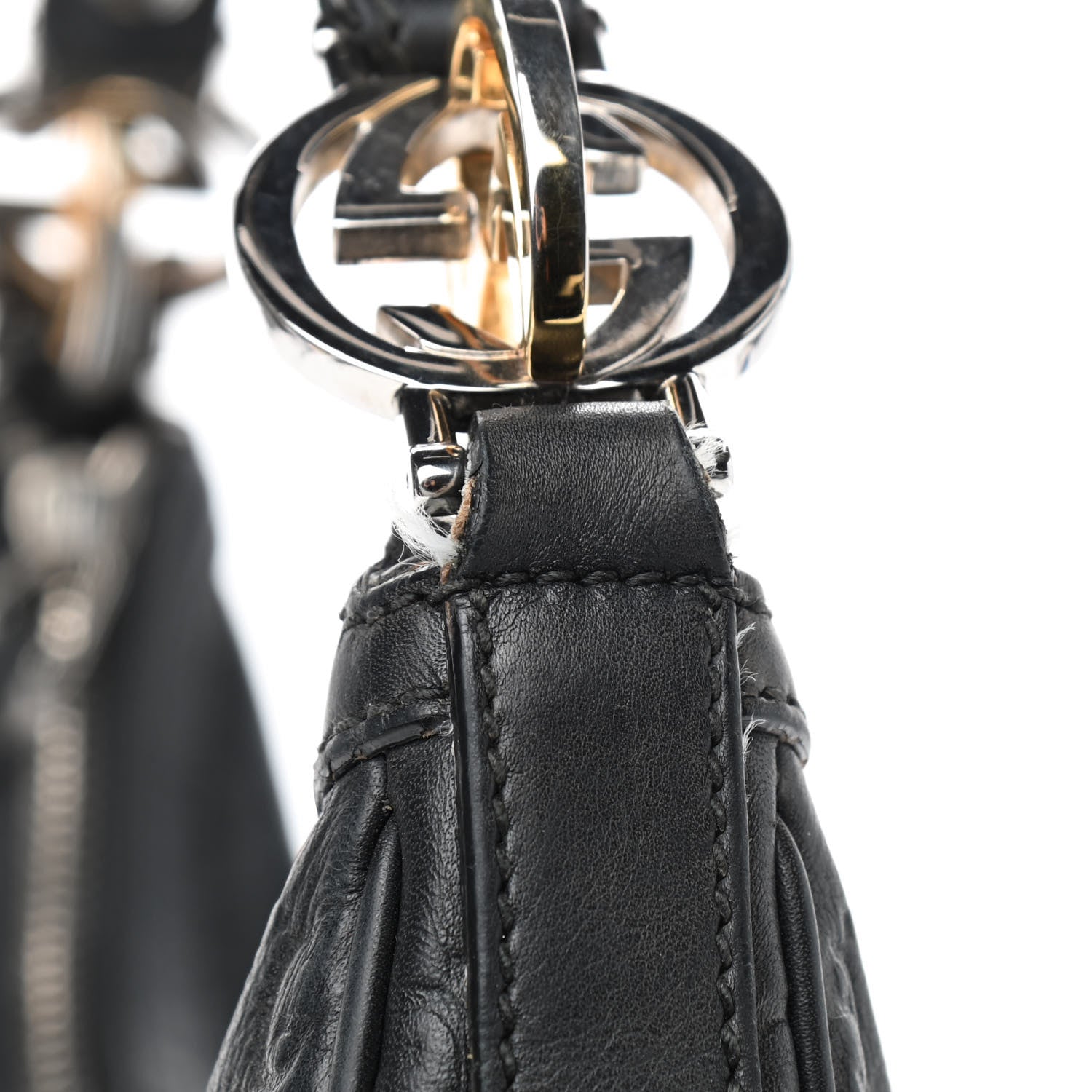 Gucci Guccissima Medium GG Twins Hobo Black 11 of 14