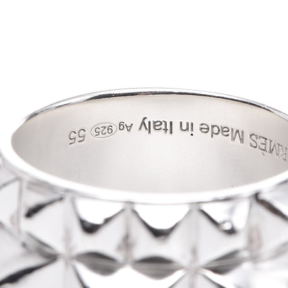 Hermes Sterling Silver Espionne Ring 55 7.25 5 of 14