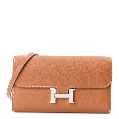 Hermes Epsom Constance Long Wallet To Go Gold 1 of 9