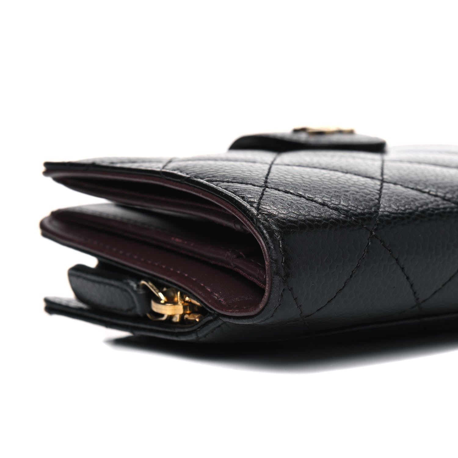Chanel Caviar Quilted Zipped Pocket Wallet Black 6 of 9