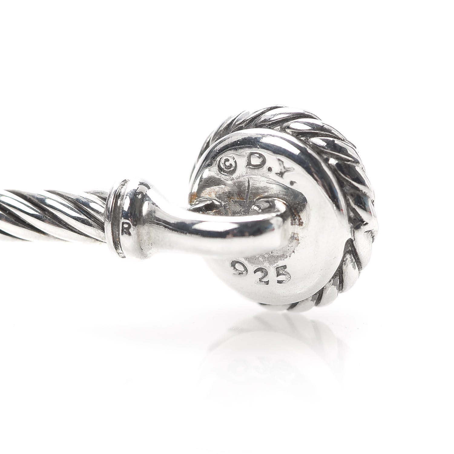 David Yurman Sterling Silver Amethyst 3mm Chatelaine Bracelet 5 of 5