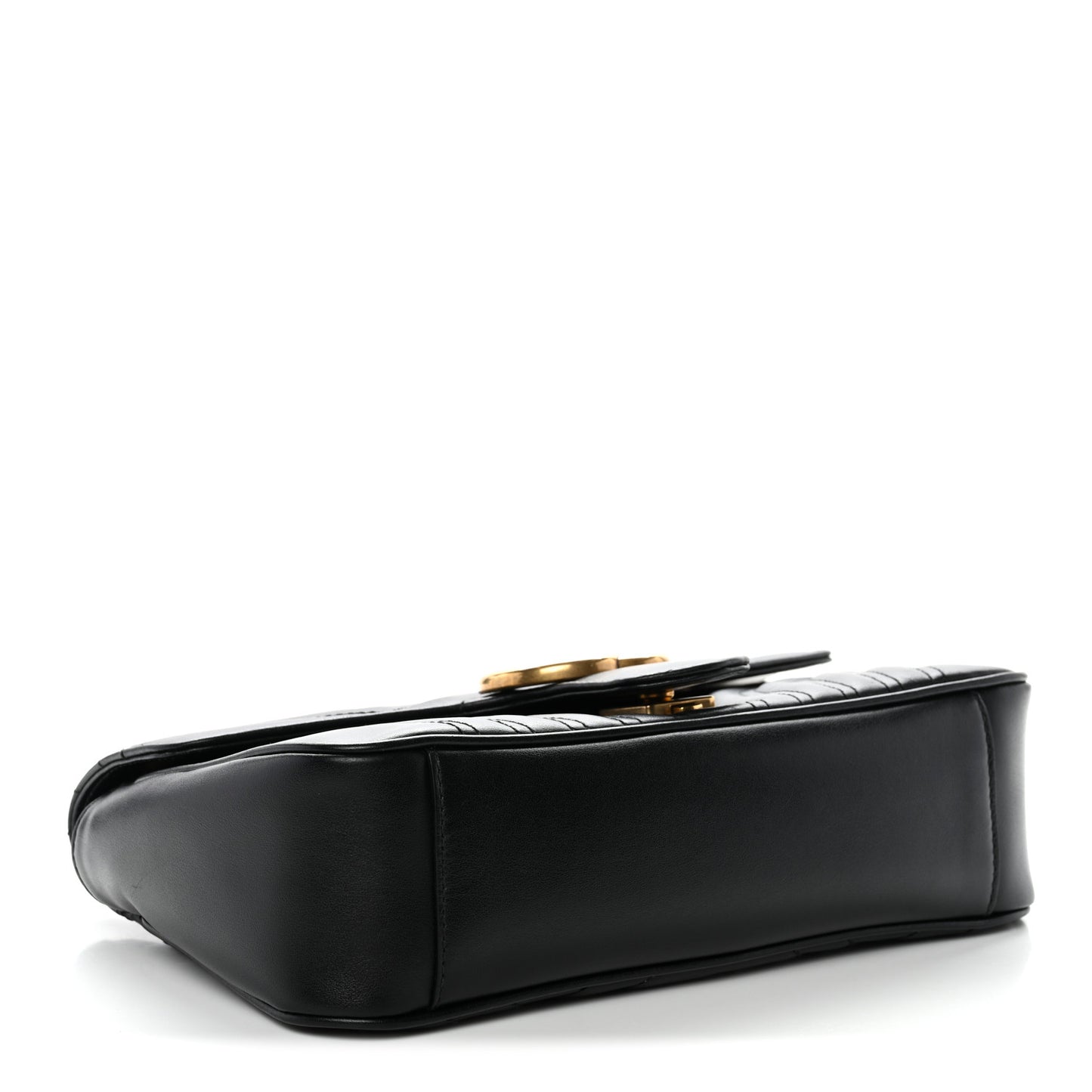 Calfskin Matelasse Small GG Marmont Shoulder Bag Black
