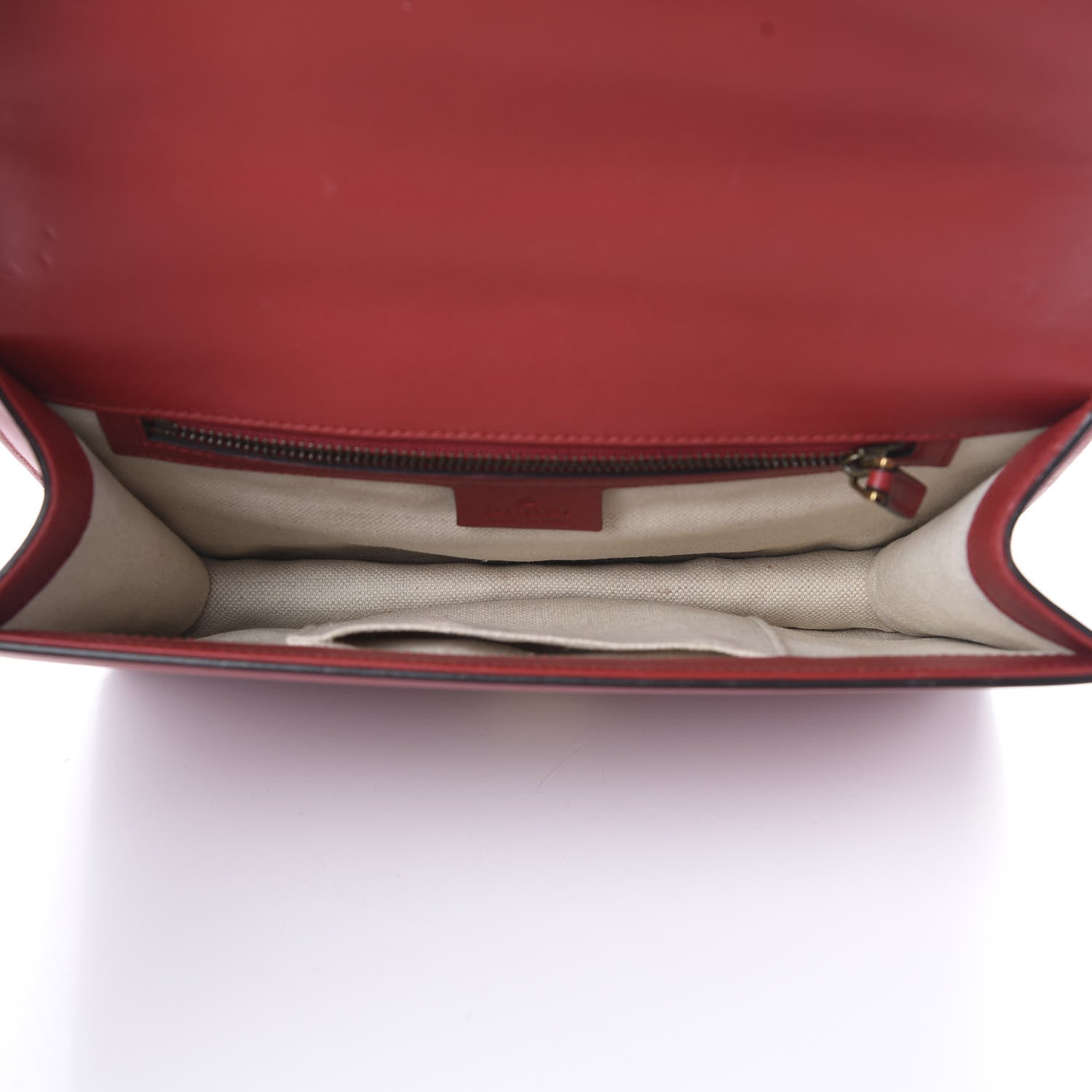 Gucci Calfskin Web Medium Peony Chain Shoulder Bag Red 4 of 16