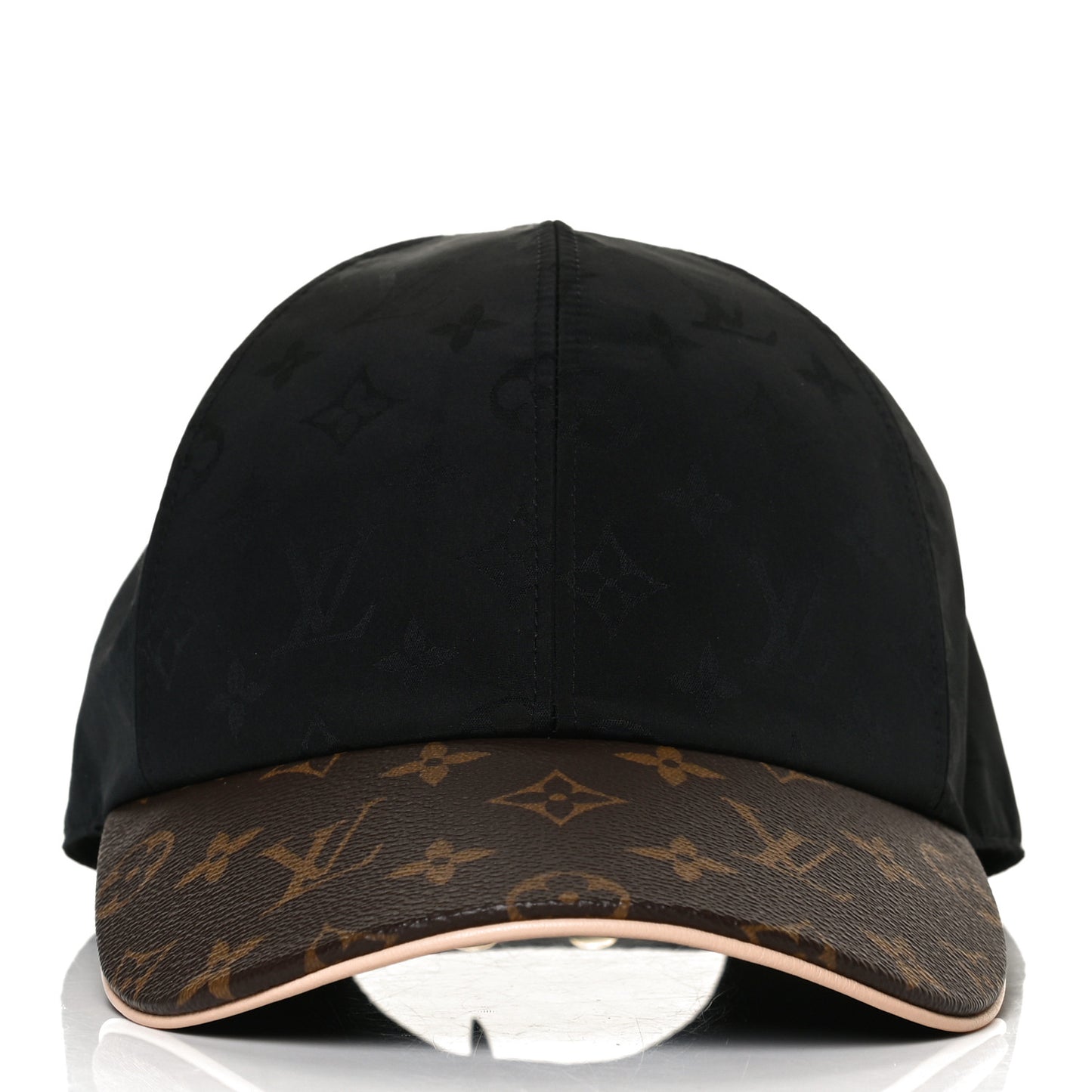 Polyester Silk Monogram LV Get Ready Cap M Black
