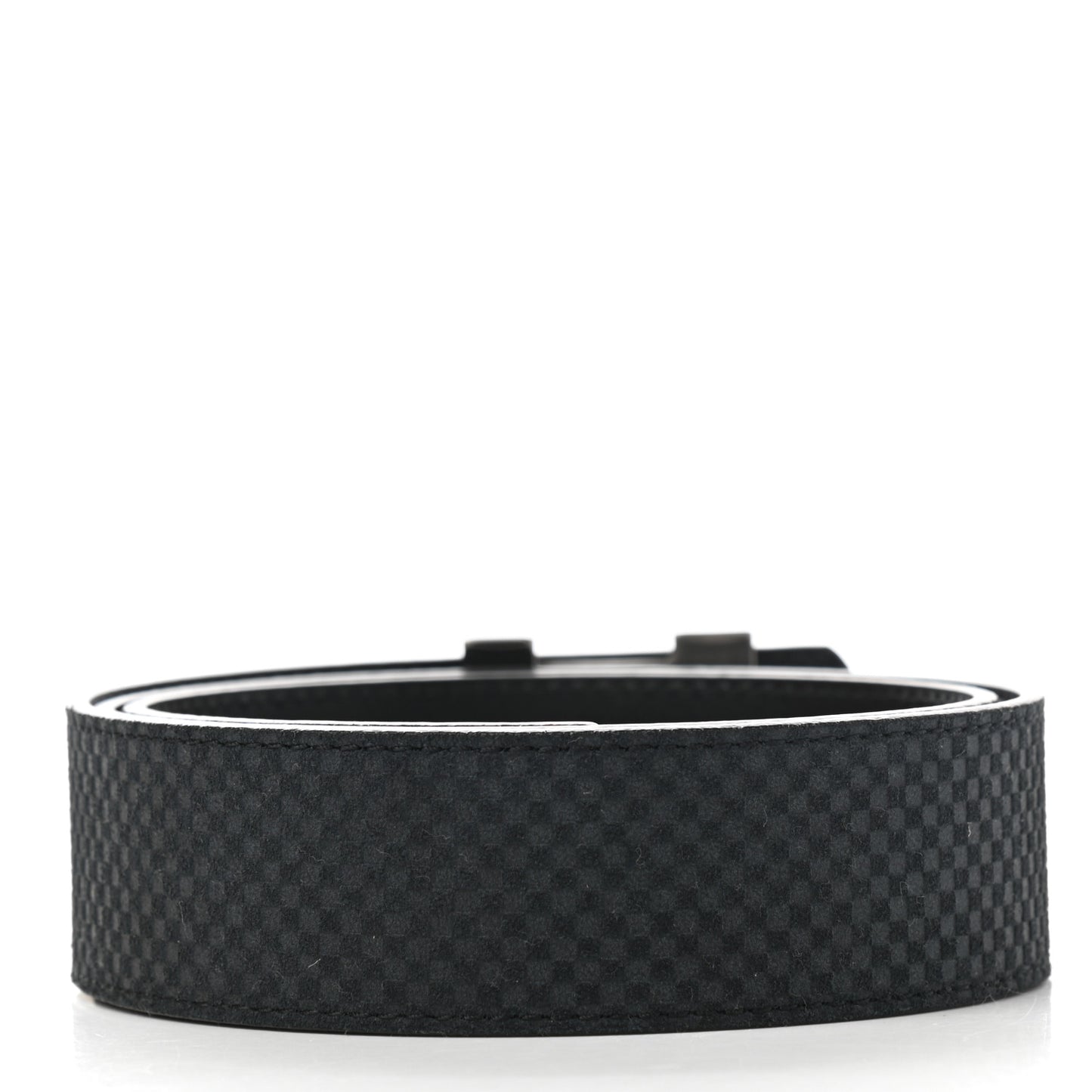 Suede Calfskin Mini Damier 40mm LV Initiales Belt 90 36 Carbone