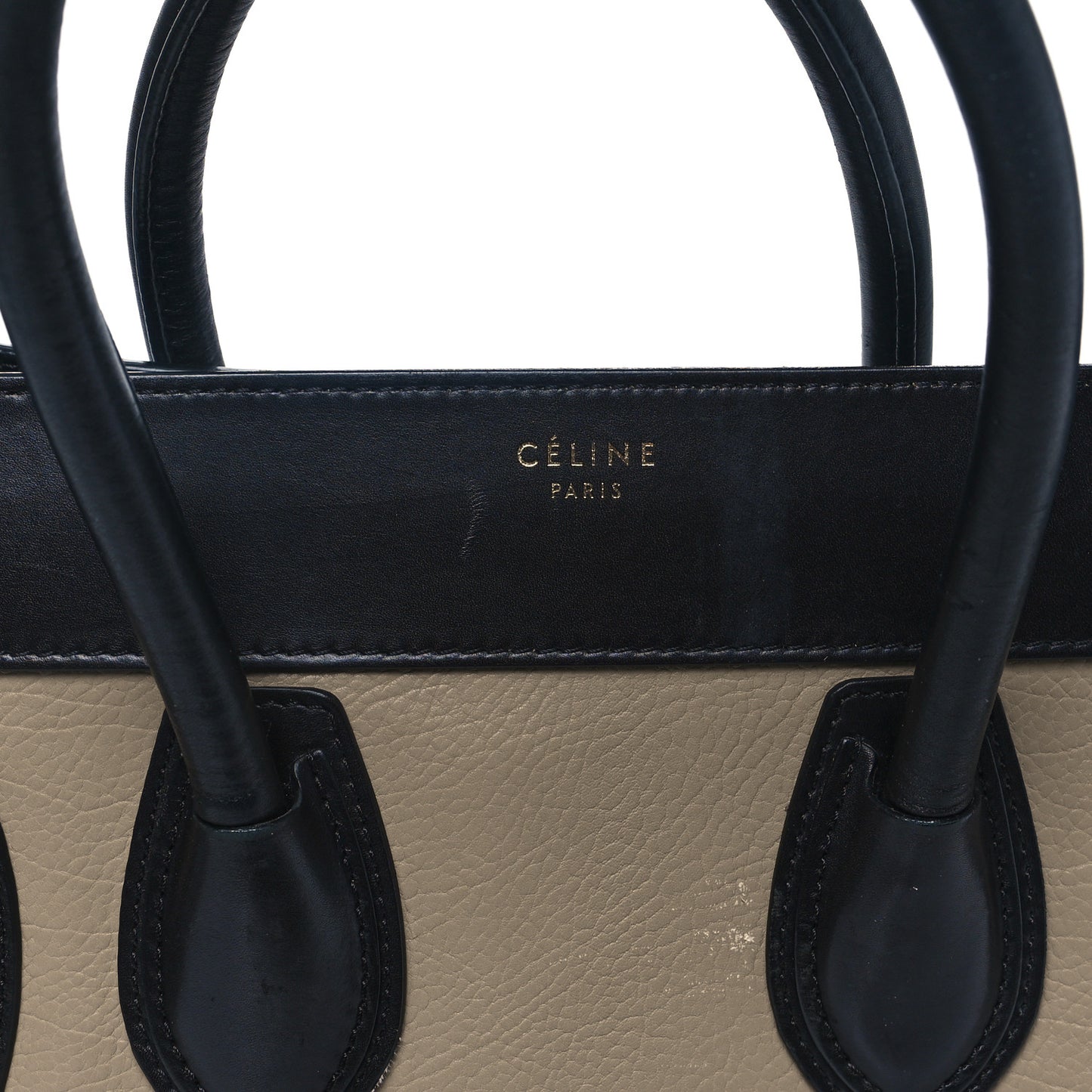 Elephant Calfskin Suede Mini Tri-Color Luggage Sand