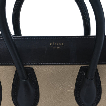 Celine Elephant Calfskin Suede Mini Tri-Color Luggage Sand 7 of 14