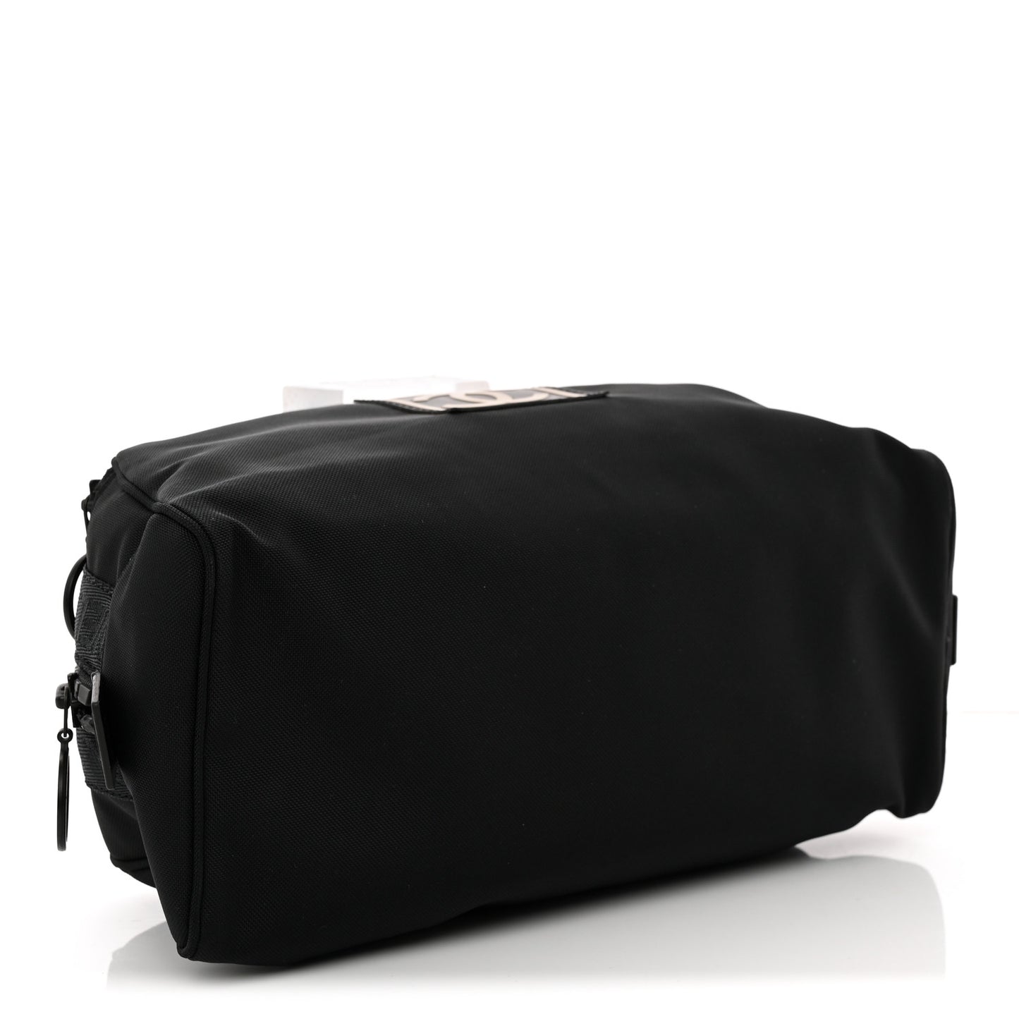 Canvas Nylon Sport Logo Cosmetic Bag Black