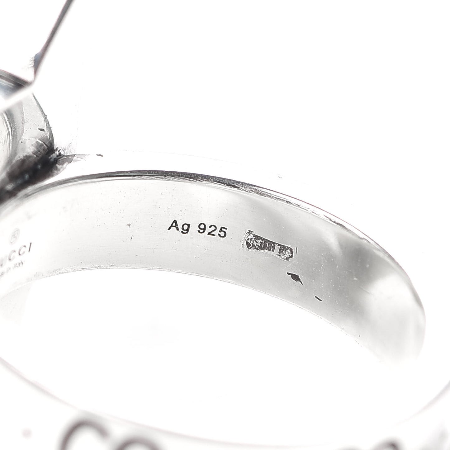Sterling Silver Enamel Bosco Ring 58 8.25