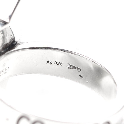 Gucci Sterling Silver Enamel Bosco Ring 58 8.25 4 of 6