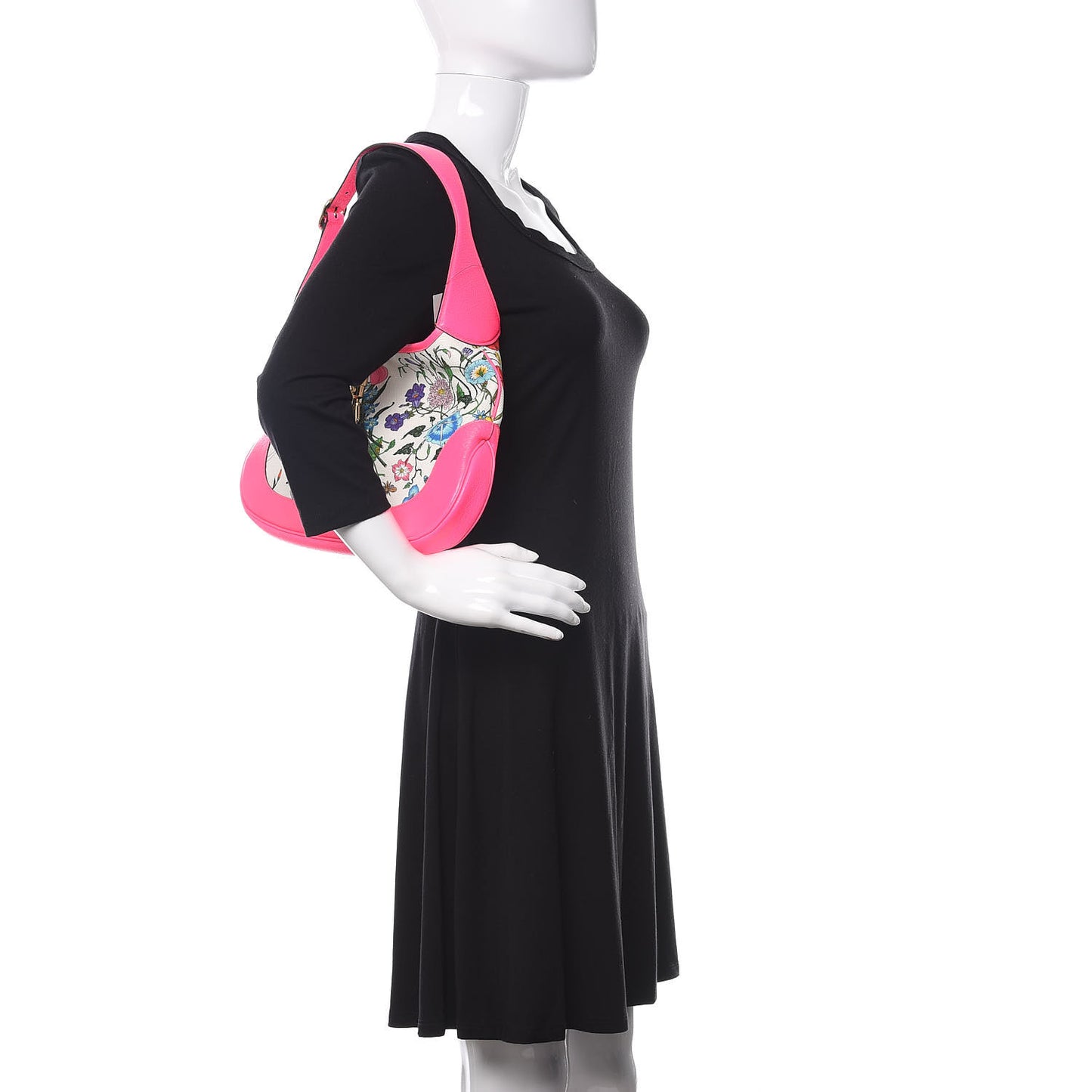 Canvas Flora Medium Jackie Hobo Fuchsia