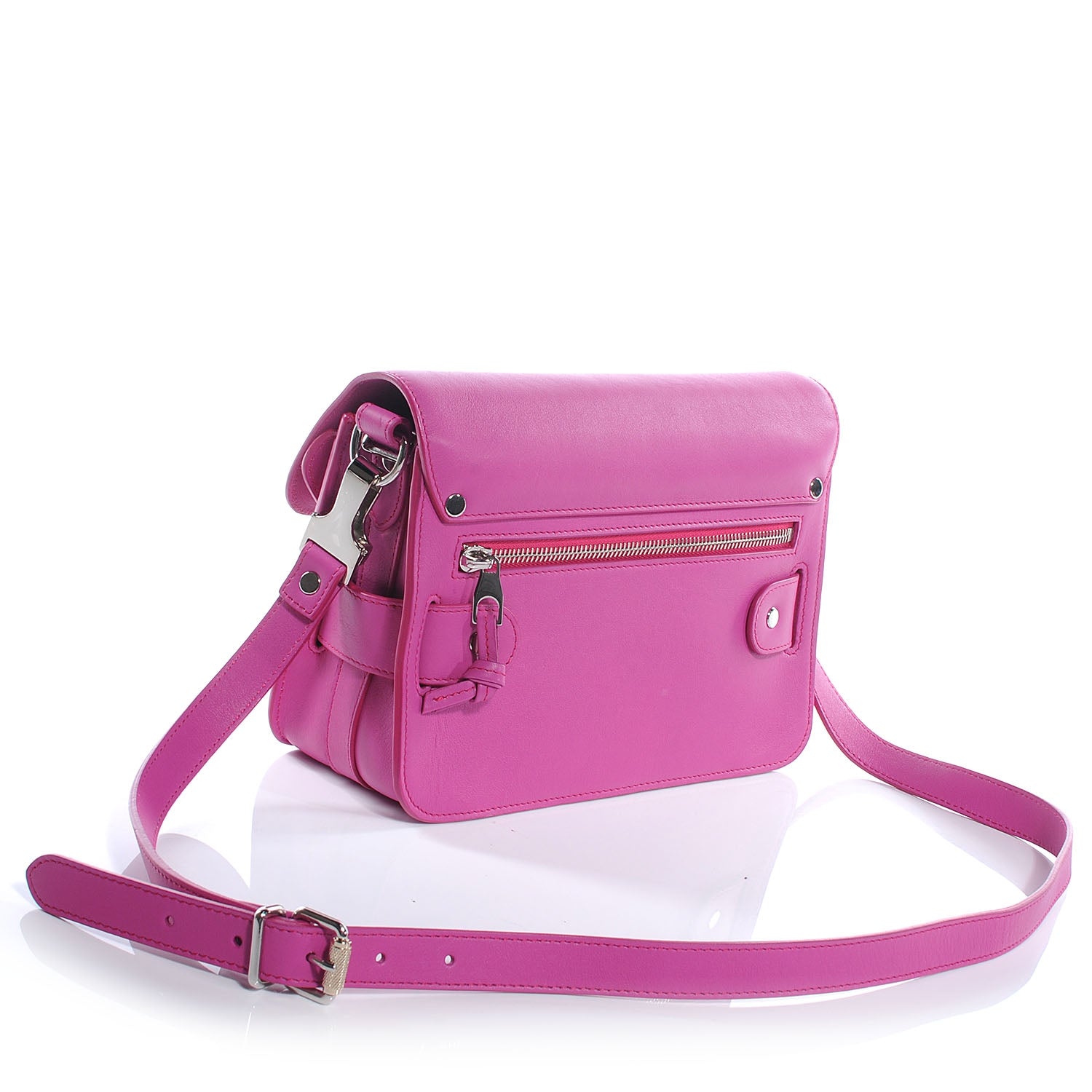 Proenza Schouler Leather Mini PS11 Classic Shoulder Bag Fuxia 3 of 8