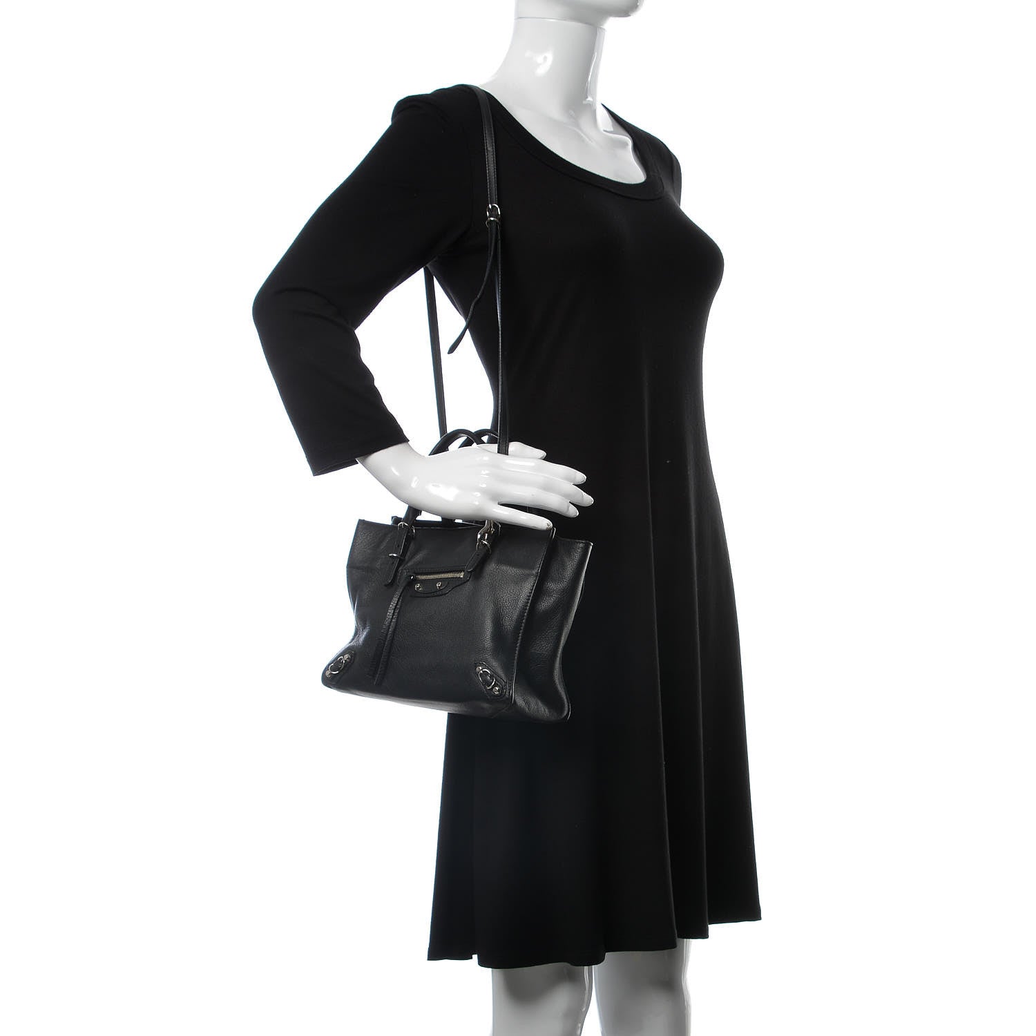Balenciaga Calfskin Papier Mini A4 Tote Black 2 of 11