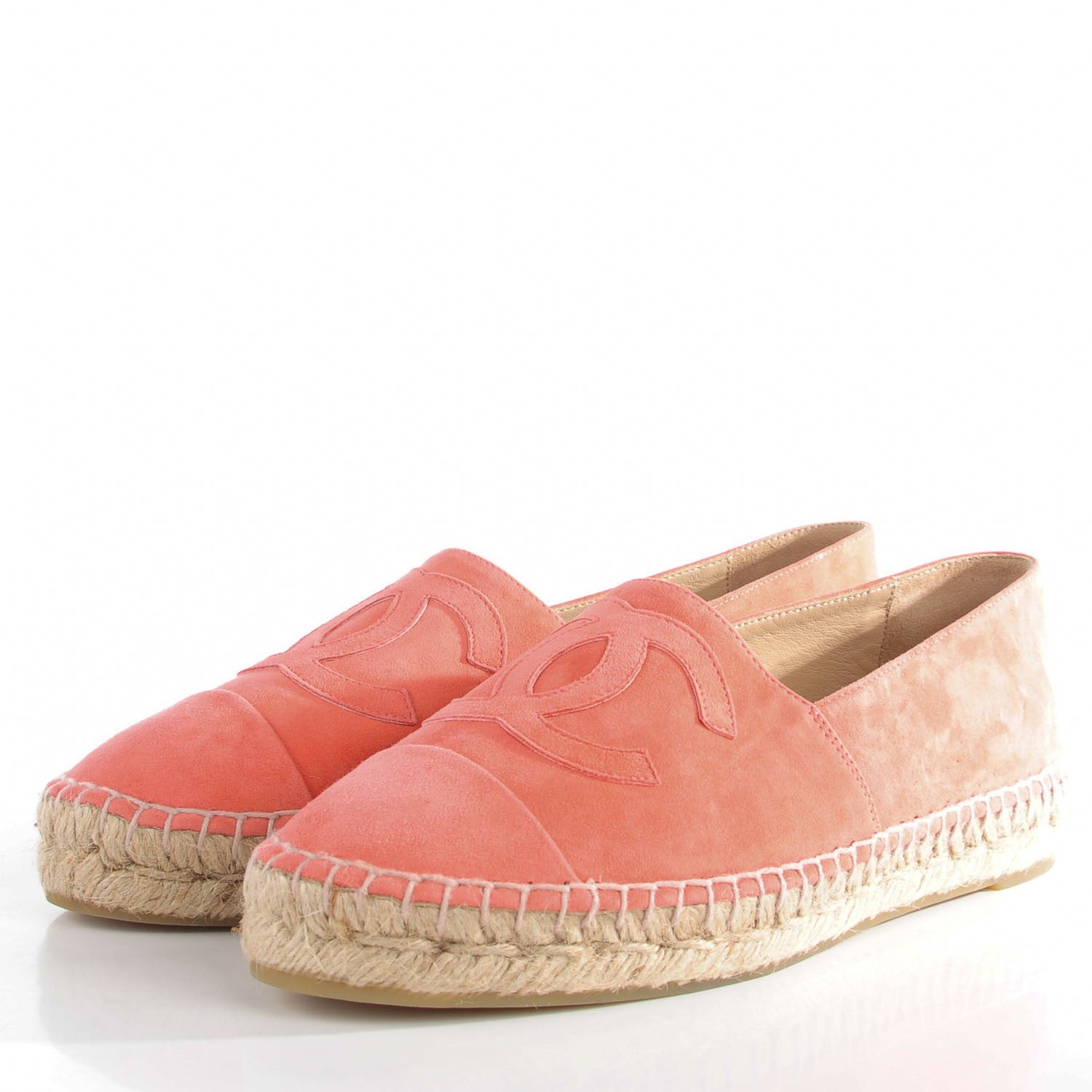 Chanel Suede Lambskin CC Espadrilles 38 Pink 6 of 18