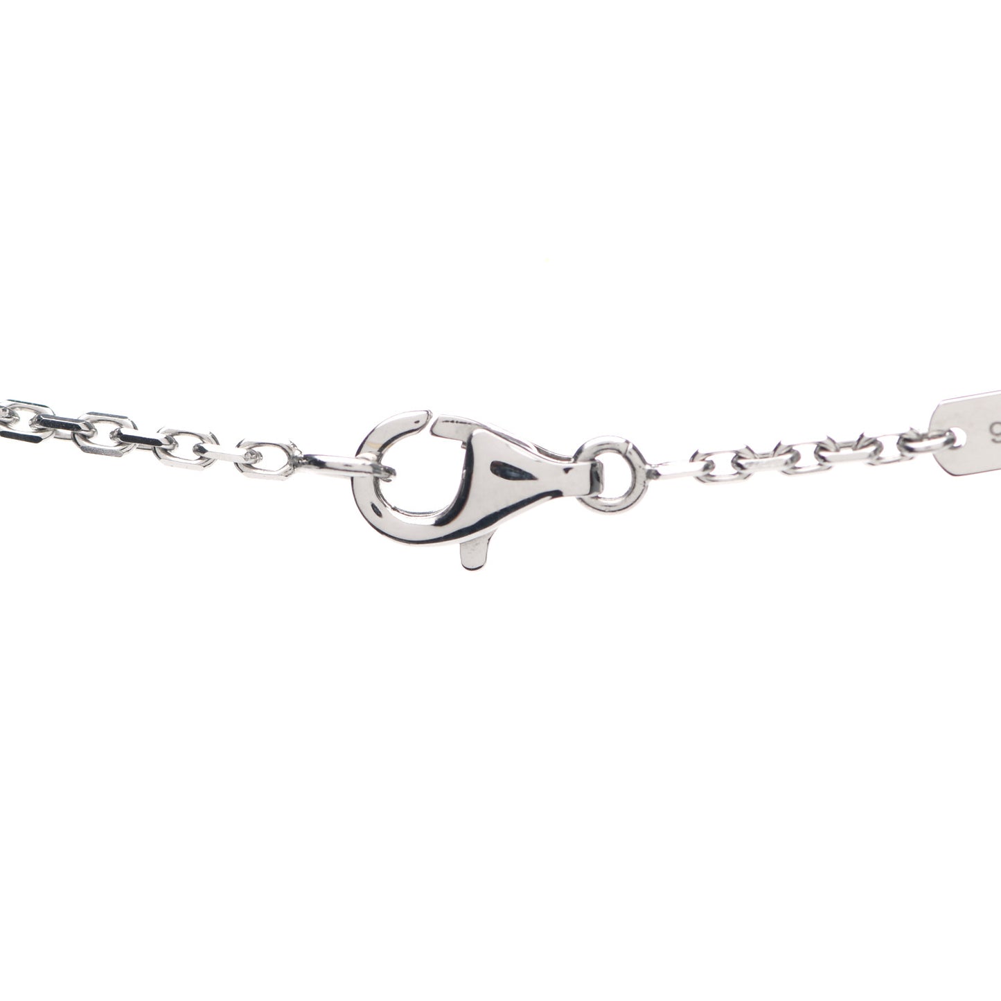 18K White Gold Mother of Pearl Magic Alhambra Pendant Necklace