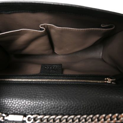 Gucci Calfskin Studded Medium Miss Bamboo Shoulder Bag Black 5 of 10