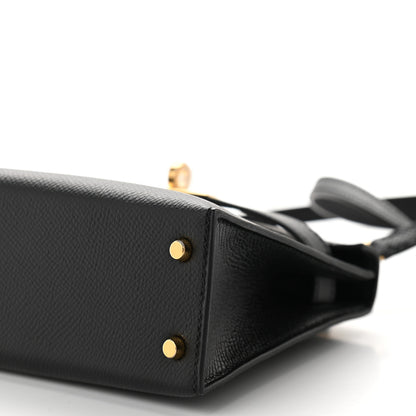 Hermes Epsom Mini Kelly Sellier 20 Black 9 of 9