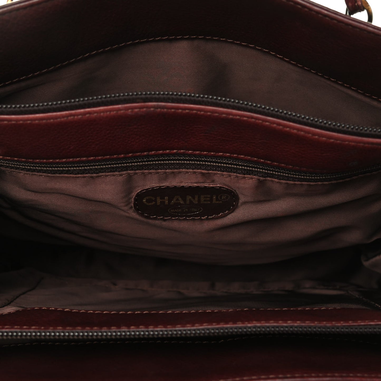 Calfskin Flap Shoulder Bag Burgundy